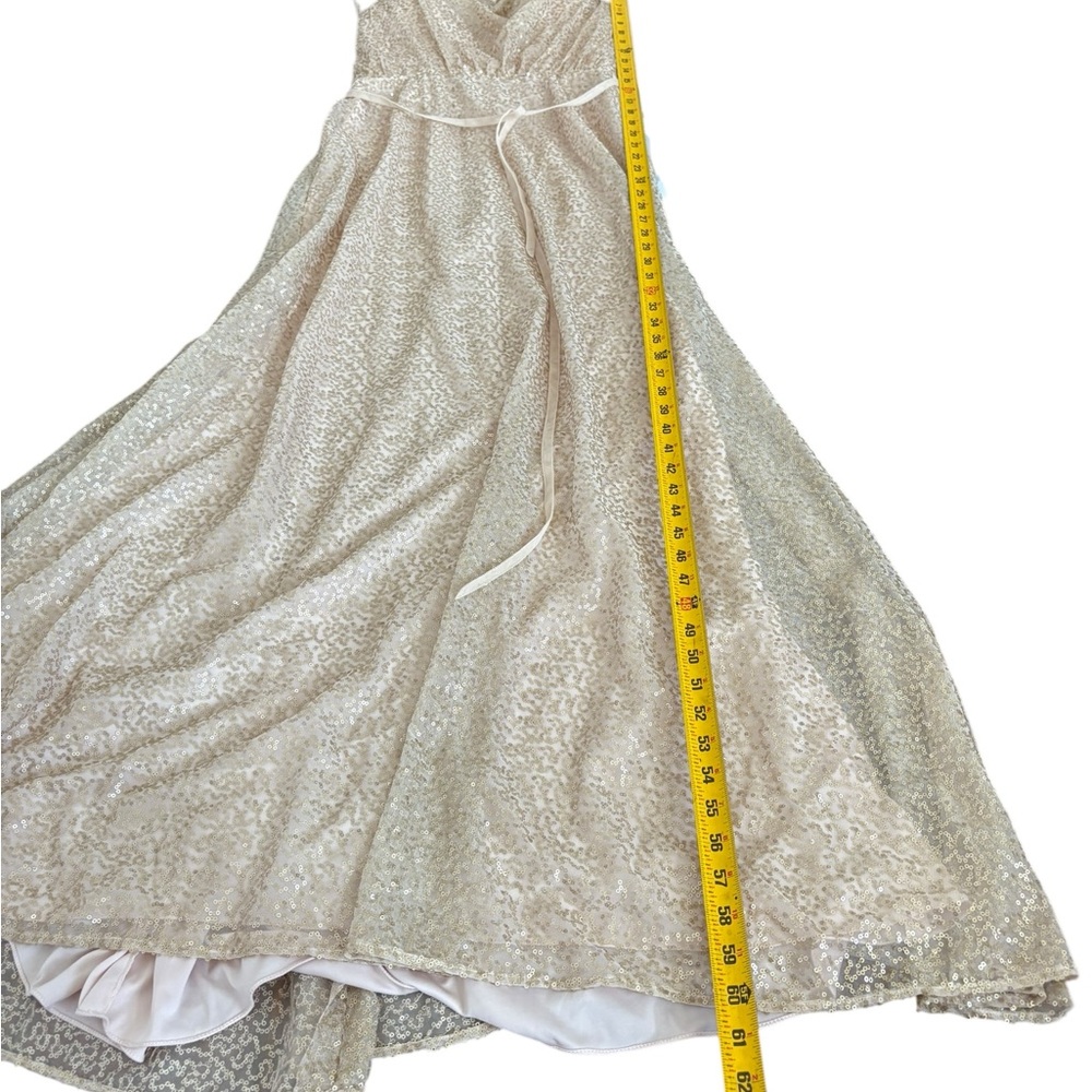 NWT MORILEE MADELINE GARDNER gold bridesmaid dress size 10 - Picture 12 of 16